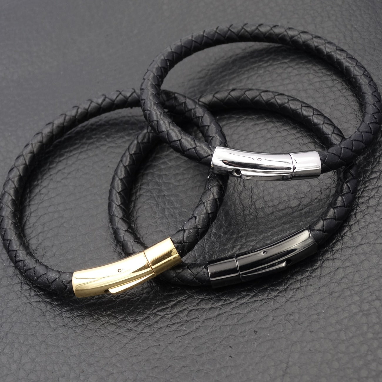 Woven Leather String Men's Bracelet Wrist Ring Fashion