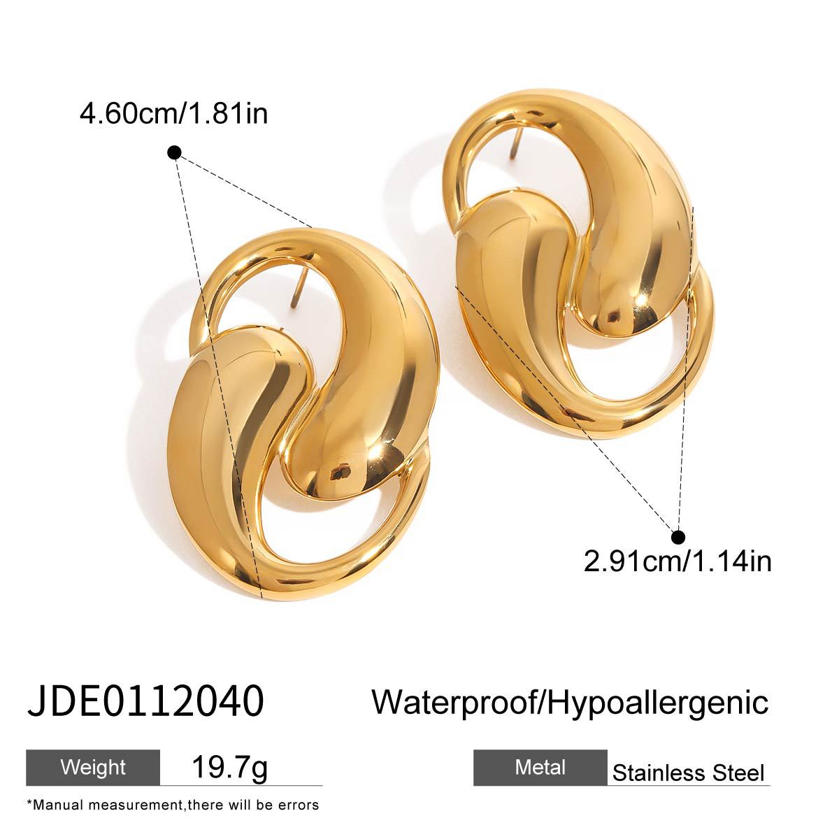 Dansley Water Drop Gold Earrings