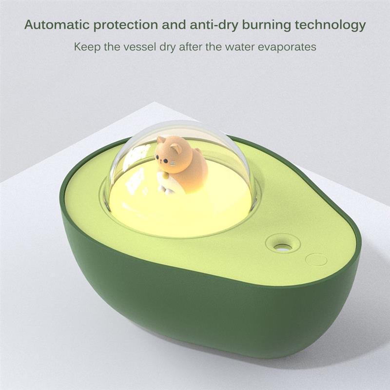 Avocado Mini Spray Humidifier USB Charging Night Light Portable Mist Sprayer For Home Car